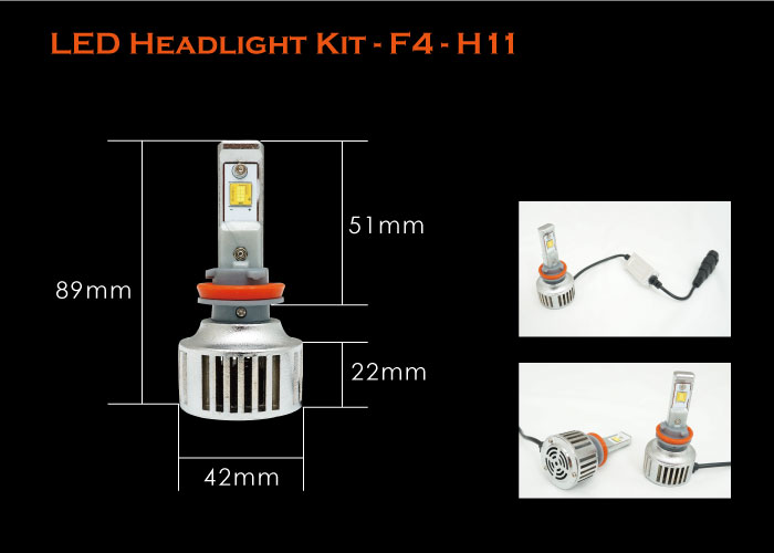 TST,HID,LED Headlight Kit-F4-H11,LED