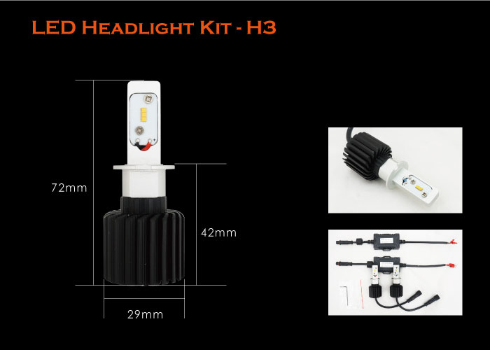 TST,HID, LED-Headlight Kit-H3,LED
